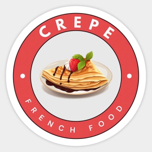 Crepe | French cuisine | Traditional Food Sticker